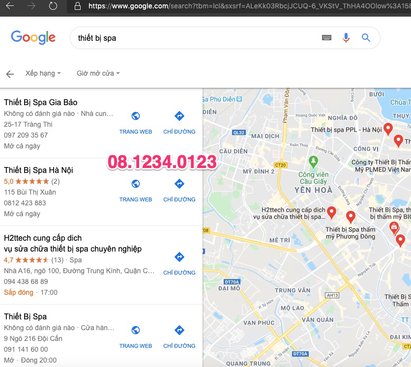 dịch vụ đánh giá google maps