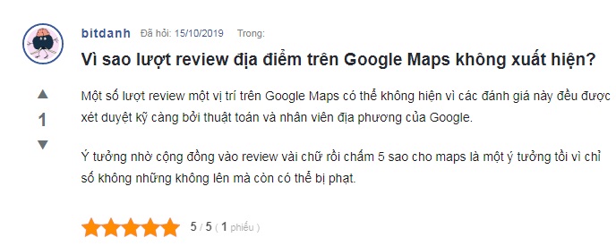 dịch vụ review google map