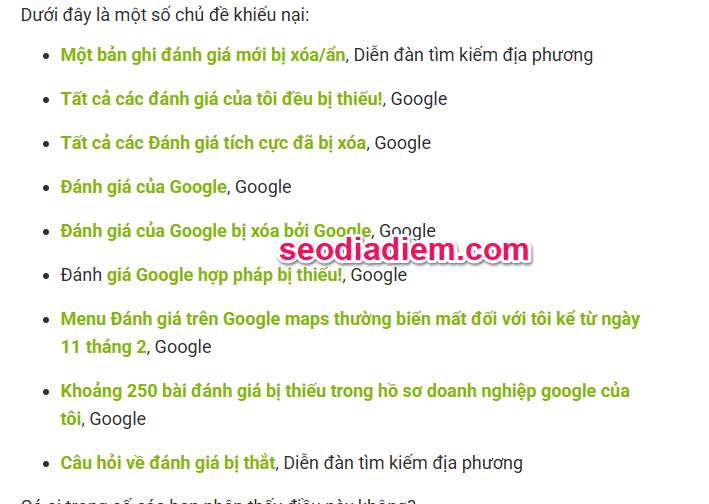 xoá review google