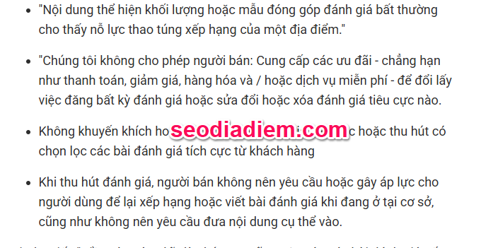 xoá review google