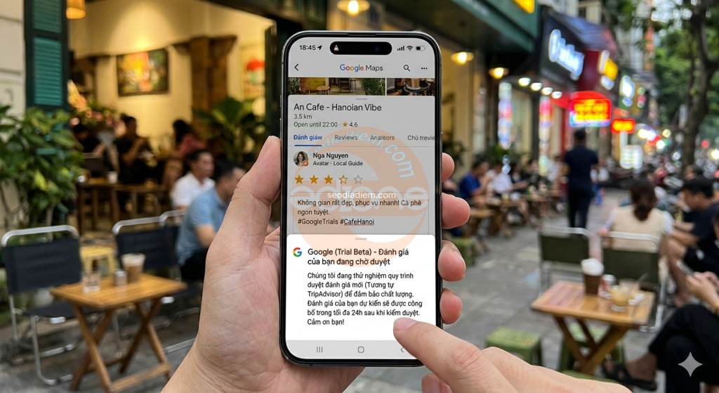 đánh giá google sẽ phải chờ duyệt